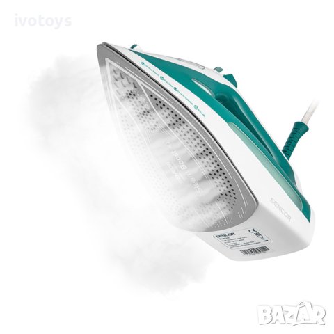 Парна ютия SENCOR SSI 6100GR, 2600W, Система Anti-Calc, Зелен/Бял, снимка 3 - Ютии - 41584313