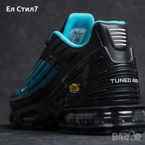 📌Nike Air Max TN 3 Plus Черно и Тюркоаз 41 42 43 44 45 46 Цена 102€ Еконт, снимка 4 - Маратонки - 56217124