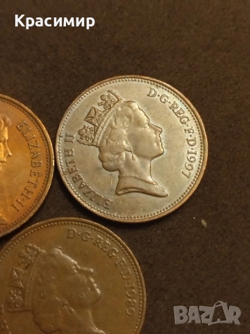Монети Елизабет , снимка 3 - Нумизматика и бонистика - 51883944