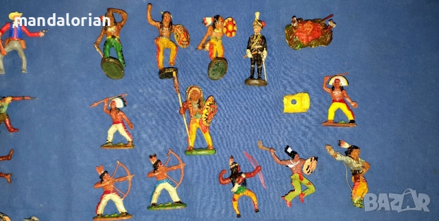 стари Пластмасови войни, индианци и каубой , снимка 4 - Колекции - 52207394