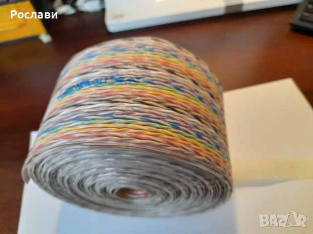 035. Лентов кабел с 30 усукани чифта, дължина 7,50 метра, снимка 2 - Друга електроника - 40007054