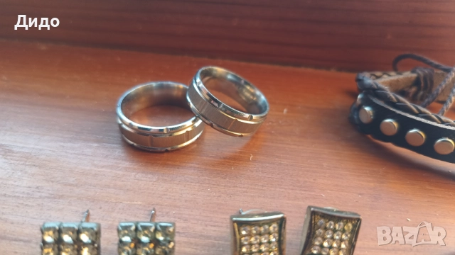 Аксесоари, обеци, пръстени и кожена гривна "Best Friends", снимка 4 - Обеци - 28819395