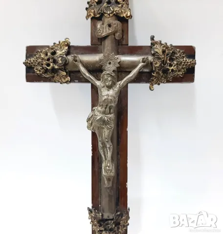 Стар християнски кръст, разпятие (4.3), снимка 2 - Антикварни и старинни предмети - 47865545