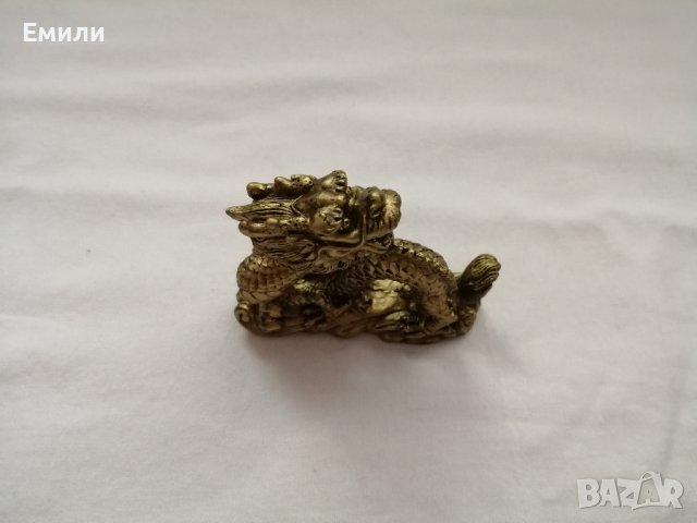 Сувенир малка статуетка китайски дракон в бронзов цвят , снимка 7 - Статуетки - 44466388