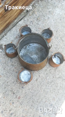МЕДЕН БАКЪРЕН СЕРВИЗ БАКЪР МЕНЧЕ, снимка 2 - Антикварни и старинни предмети - 50710547
