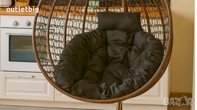 Градинска висяща люлка тип гнездо,яйце–Промоция! , снимка 4 - Градински мебели, декорация  - 52305143