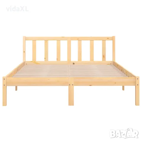 vidaXL Рамка за легло, бор масив, 160х200 см, снимка 4 - Спални и легла - 56147803