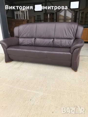 Кожен диван триместен, снимка 13 - Дивани и мека мебел - 53851730