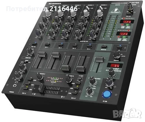 Behringer DJX750 DJ миксер , снимка 2 - Ресийвъри, усилватели, смесителни пултове - 55987276