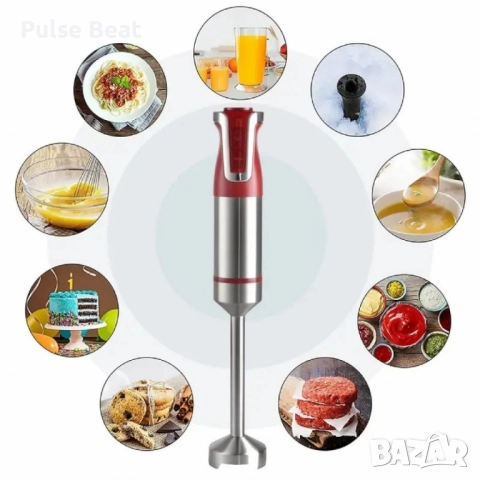 Ръчен пасатор Royalty Line RL-ESTM800, 800W с неръждаема стомана и регулатор на скоростта, снимка 7 - Чопъри и пасатори - 52405317