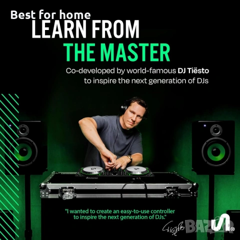 Tiesto DJ контролер, SX1 преносим контролен дек с аудио миксер, Beat Match, USB и двоен изход, снимка 3 - Аудиосистеми - 53470853