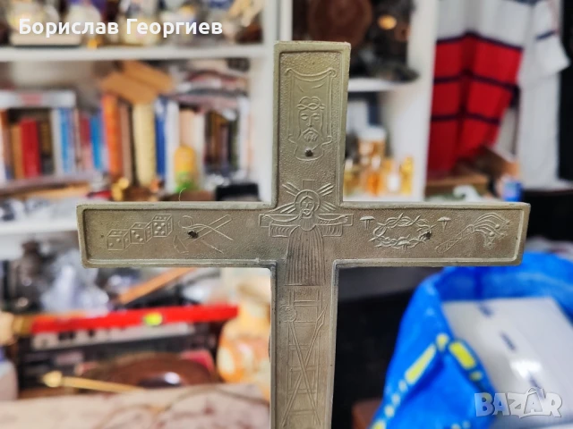 Настолен кръст, снимка 5 - Антикварни и старинни предмети - 51200387