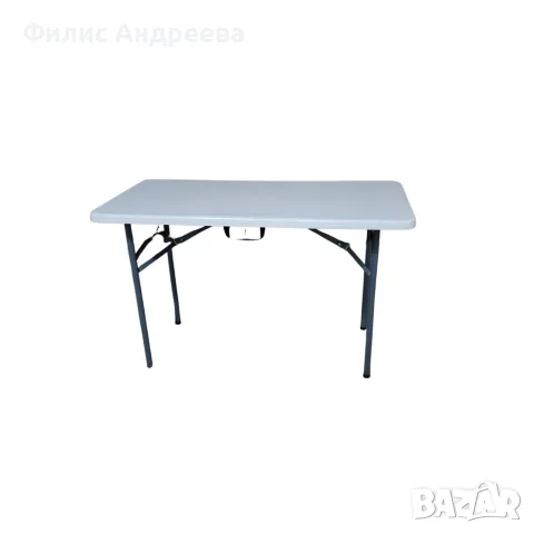 Сгъваема правоъгълна градинска маса, бяла - 180 x 69.5 x 73.5 см, снимка 2 - Други - 55781947