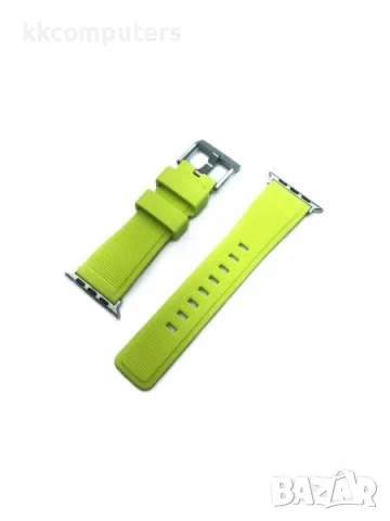 Силиконова каишка метална закопчалка за Apple Watch 42-44-45-49mm /Лайм/ Баркод : 3128770