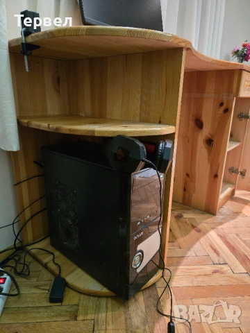 Бюро от масивен чам - стабилно, в отлично състояние , снимка 6 - Бюра - 53028868