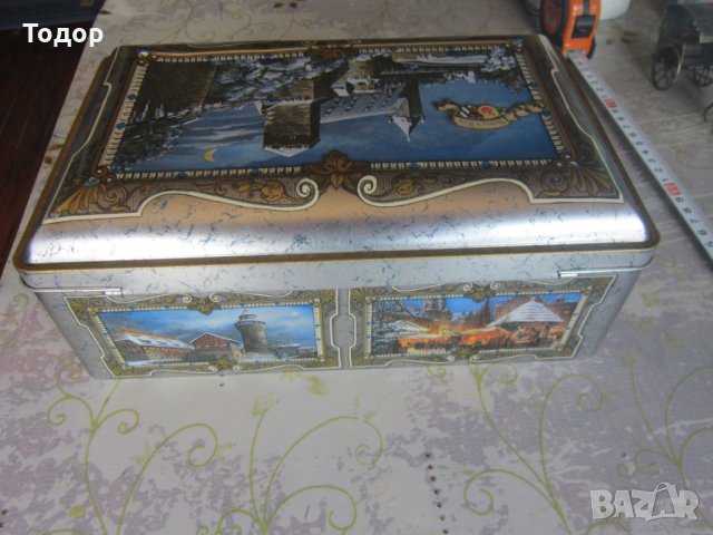 Уникална ламаринена тенекиена литографска кутия , снимка 3 - Колекции - 33946695