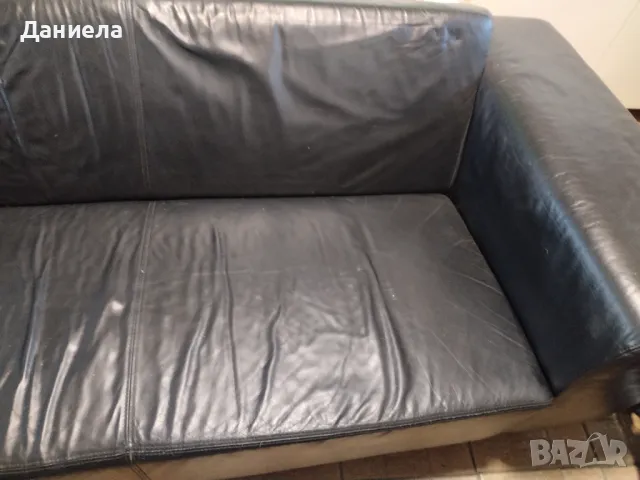 Диван и два фотьойла от естествена кожа, снимка 3 - Дивани и мека мебел - 49383681