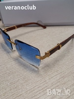 Сини очила без рамки 2023, снимка 1 - Слънчеви и диоптрични очила - 40315150