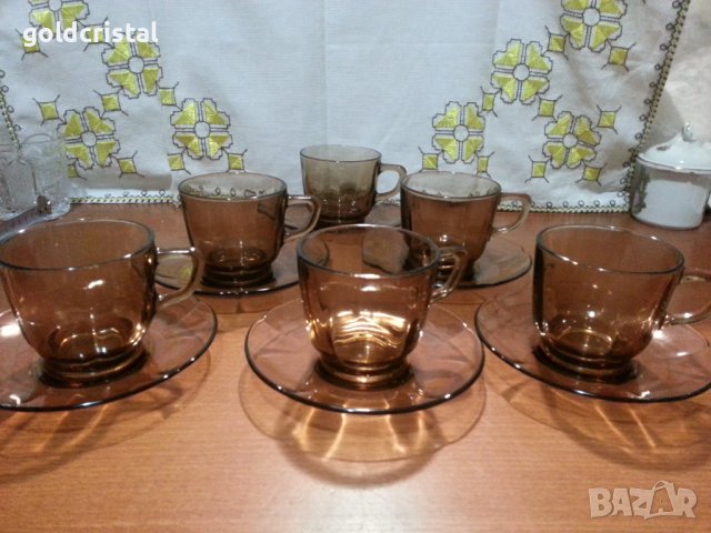 Френски дуралекс чаши за чай , снимка 7 - Антикварни и старинни предмети - 44465854