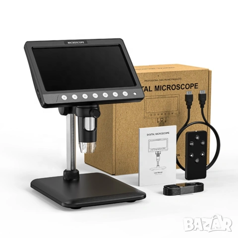 Цифров миркоскоп с 7 инчов екран 1200X zoom, снимка 2 - Ремонт на друга електроника - 53752067