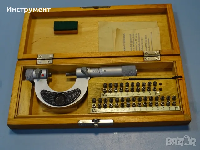 Микрометричен резбомер DDR VEB Suhl M-W Thread Мicrometer 0-25mm
