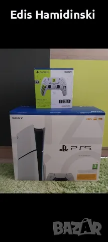 Продавам ps5 slim disk edition 1TB два джойстика и gta5, снимка 2 - PlayStation конзоли - 56220536