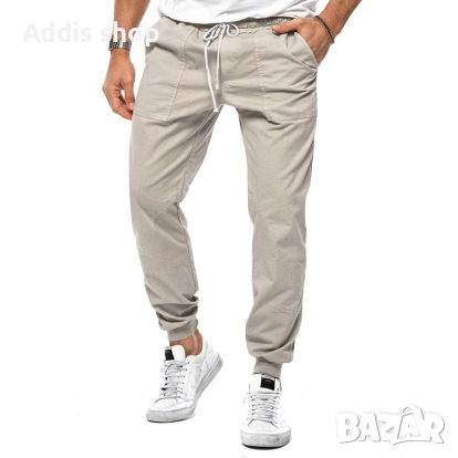 Мъжки ежедневни едноцветни панталони, 5цвята , снимка 3 - Панталони - 44825328
