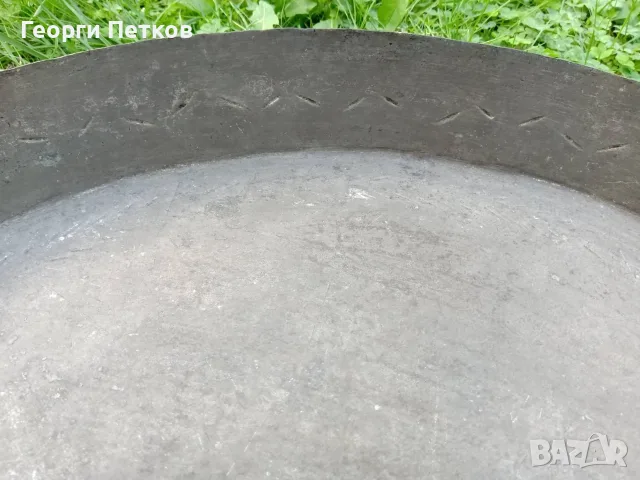Голяма медна тава с размери - диаметър 49 см., снимка 2 - Съдове за готвене - 56085547