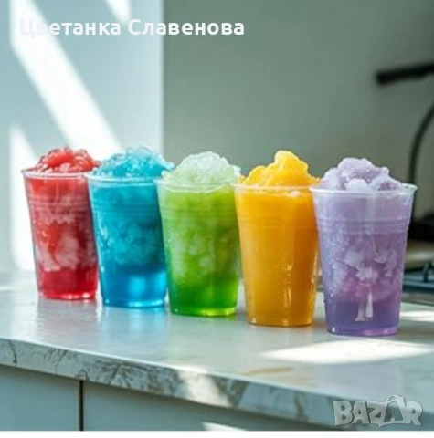 Машина за сладолед и замразени напитки MikaMax Slush в ретро дизайн - капацитет 1 л, 20 W, снимка 8 - Хладилници - 53077767