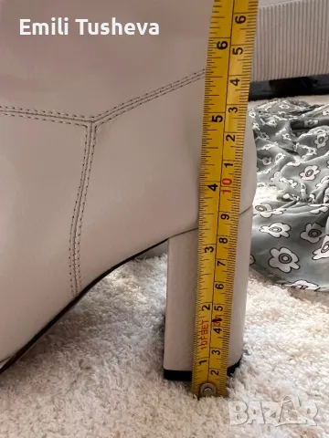 Стилни ботуши в сиво/бежево, снимка 9 - Дамски ботуши - 48841396