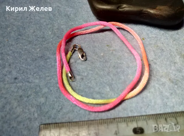 АРТИСТИЧЕН ЧОКЪР МАРКОВО СРЕБРО ВИСОКА ПРОБА с ПЕЧАТ XKE6  и ТЕКСТИЛ АРТ КОЛИЕ 49572