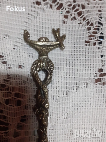 Стара антикварна малка колекционерска лъжичка Италия - N4, снимка 3 - Антикварни и старинни предмети - 53698280