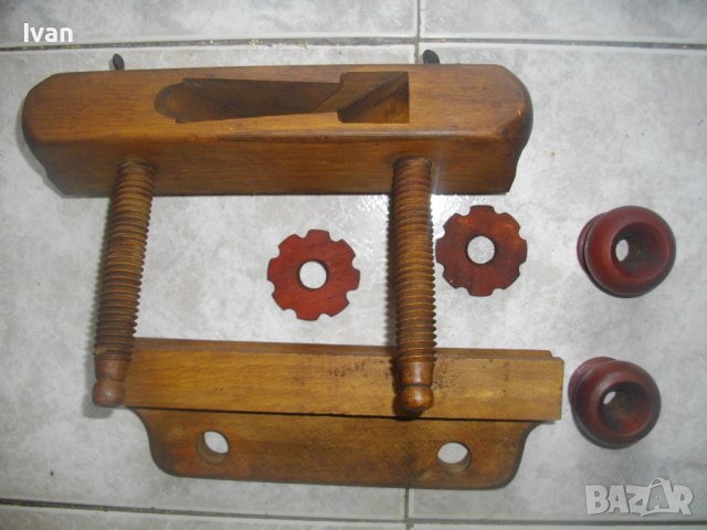 Старинно/Антикварно Профилно Голямо Ръчно Дърводелско Ренде-ОТЛИЧНО Съст-Регулация/Дървени Винтове , снимка 15 - Други инструменти - 39342093