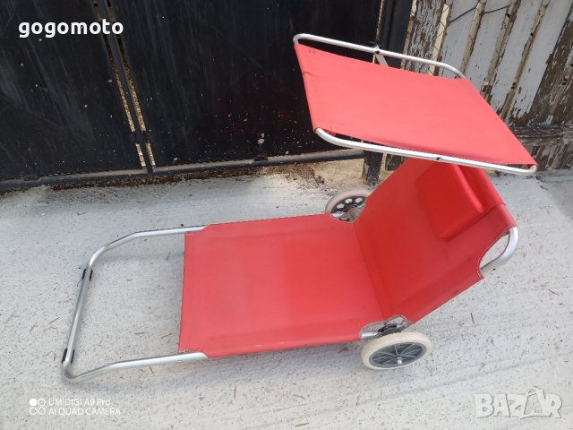 Шезлонг, плажен стол на колела, сгъваемо легло туристическо , снимка 1 - Къмпинг мебели - 40999060