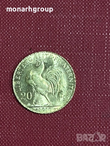 Златна монета 20 франка Мариана, снимка 2 - Други ценни предмети - 53829699