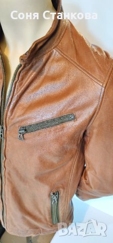 Мъжко кожено яке от естествена кожа - BOSS , Strellson, снимка 18 - Якета - 42707153