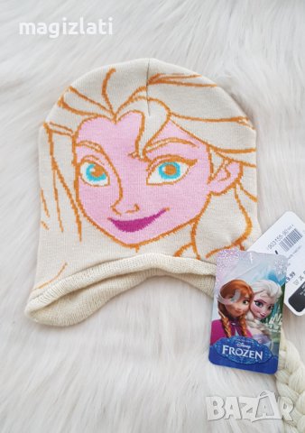 Детска шапка Елза с плитка - нова, снимка 3 - Шапки, шалове и ръкавици - 38939052