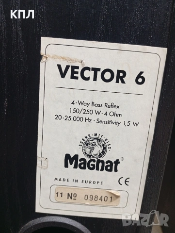 Тонколони MAGNAT Vector -6, снимка 11 - Тонколони - 53467744