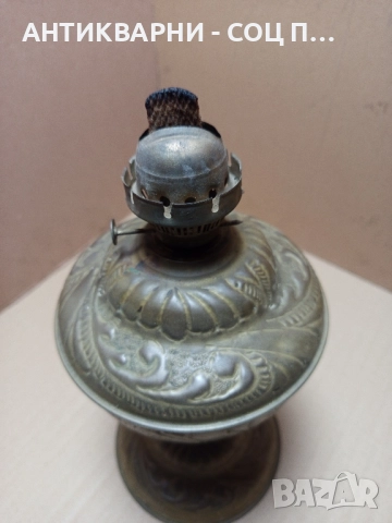 Стара Голяма Бронзова Газена Лампа Фенер. , снимка 6 - Антикварни и старинни предмети - 52381647