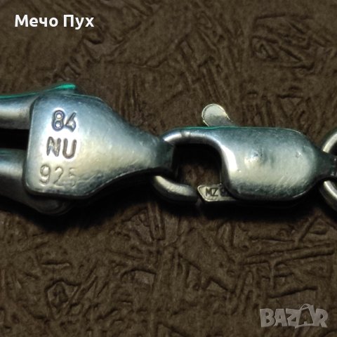 Сребърно полутвърдо колие (267), снимка 4 - Колиета, медальони, синджири - 44424383