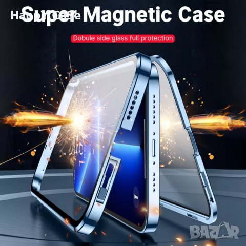 iPhone 14 / 14+ / 14 Pro / 14 Pro Max / Двоен 360 градуса магнитен кейс калъф, снимка 2 - Калъфи, кейсове - 39593715