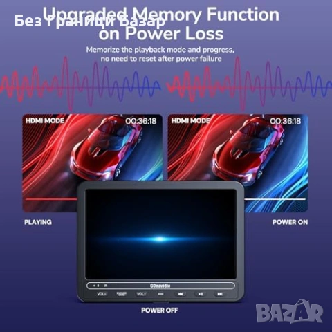 Нов Автомобилен DVD плейър 10.1 с HDMI USB TF карта за деца кола автомобил, снимка 5 - Друга електроника - 53018028