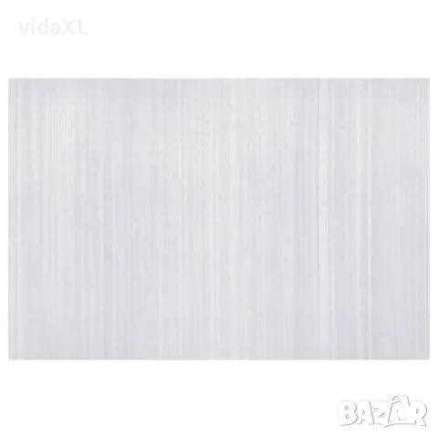 vidaXL Параван за стая, бамбук, бял, ширина 250 см, височина 165 см, снимка 3 - Паравани - 56146313