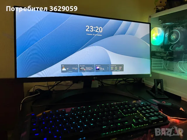 UltraWide Гейминг монитор LG 29WP500-B | 29" IPS | 75Hz | 2560x1080 | HDR10 | Отлично състояние