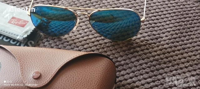 3026 ray ban синьо стъкло, снимка 2 - Слънчеви и диоптрични очила - 50543835