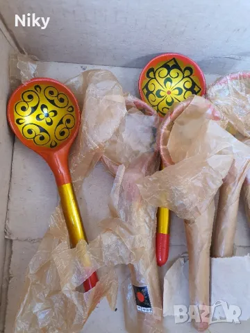 Нови рисувани дървени лъжици 8 бр., снимка 6 - Прибори за хранене, готвене и сервиране - 48906861