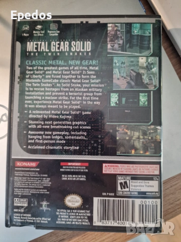 Metal Gear Solid Twin Snakes NTSC (USA) Nintendo GameCube, снимка 2 - Игри за Nintendo - 53532815