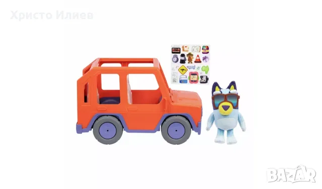 Голяма кола с Плюшена играчка Блуи Bluey , снимка 3 - Коли, камиони, мотори, писти - 55986564