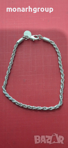 Сребърна гривна, снимка 2 - Гривни - 52655896