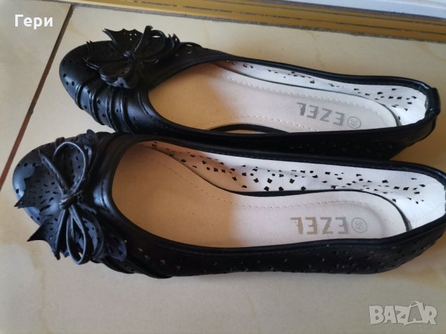 Удобни черни красиви обувки, снимка 2 - Дамски елегантни обувки - 34578193